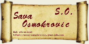 Sava Osmokrović vizit kartica